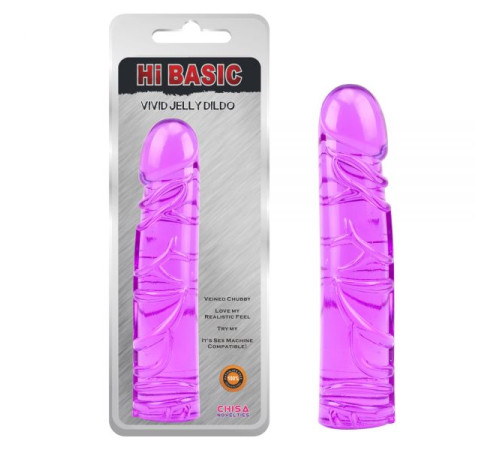 Фиолетовый гелевый масажер Vivid Jelly Dildo