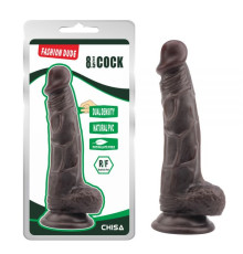 Коричневый масажер на присоске Fashion Dude 8.5 Inch Cock