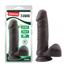 Черный масажер на присоске Fashion Dude 7.9 Inch Cock