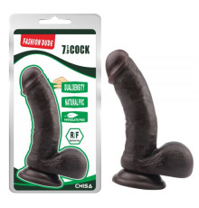 Коричневый масажер на присоске Fashion Dude 7.0 Inch Cock