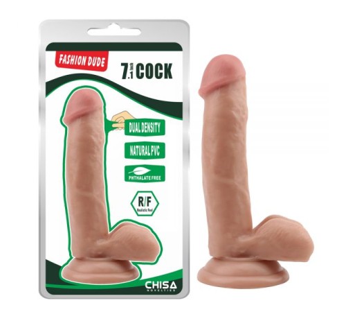 Телесный масажер на присоске Fashion Dude 7.1 Inch Cock