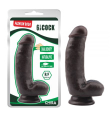 Коричневый масажер на присоске Fashion Dude 6.9 Inch Cock