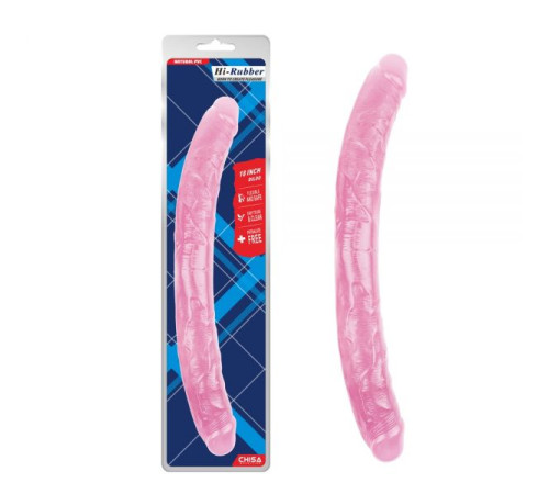 Розовый двухсторонний масажер 18 Inch Dildo