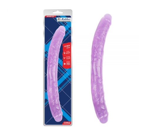 Фиолетовый двухсторонний масажер 18 Inch Dildo