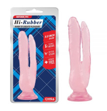 Двойной розовый масажер на присоске 8.0 Inch Dildo