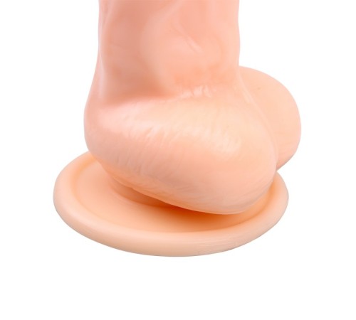 Масажер конусной формы телесный Jumbo Jack 6 Vibrating Dildo