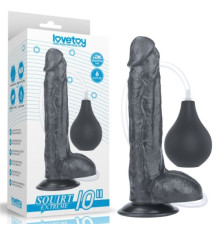 Черный масажер на присоске Squirt Extreme Dildo Black 10.0