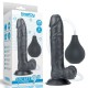 Черный масажер на присоске Squirt Extreme Dildo Black 9.0