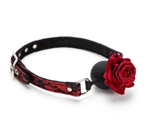 Кляп силиконовый Roses Silicone Ball Mouth Gag Red