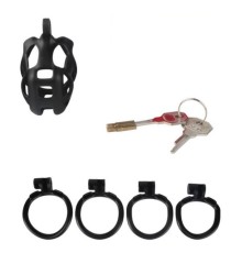 Resin 2.0 Cobra chastity device black