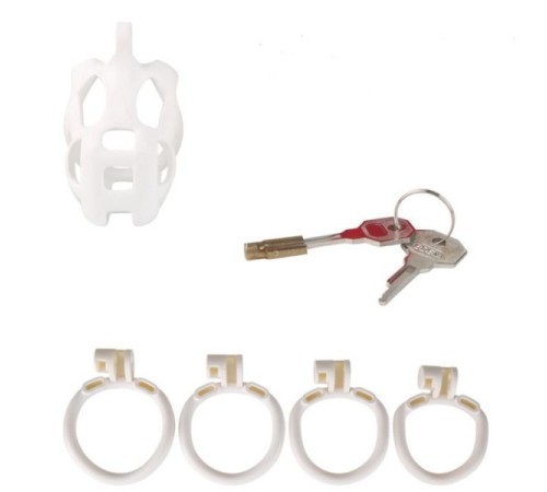 Resin 2.0 Cobra chastity device white