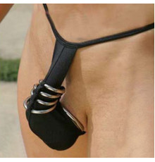 mens thong with metal hoop