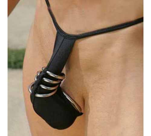 mens thong with metal hoop