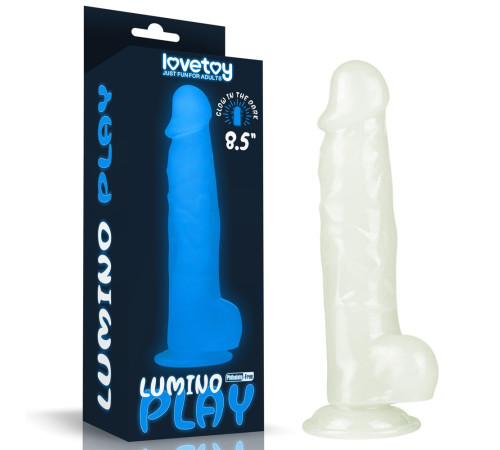 Светящийся масажер на присоске Lumino Play Dildo 8.5