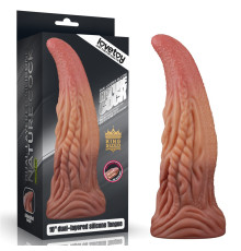 Двухслойный силиконовый масажер Dual layered Platinum Silicone Tongue 10.0