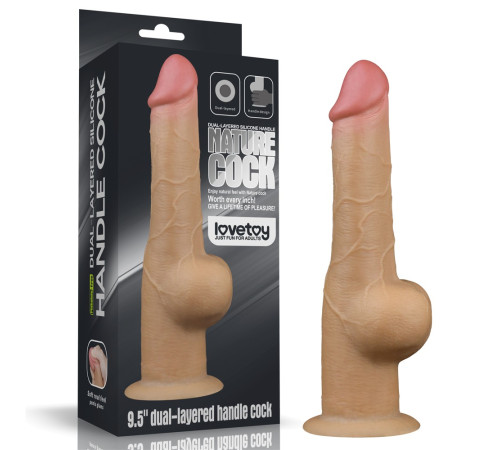 Двухслойный масажер Dual Layered Handle Cock 9.5