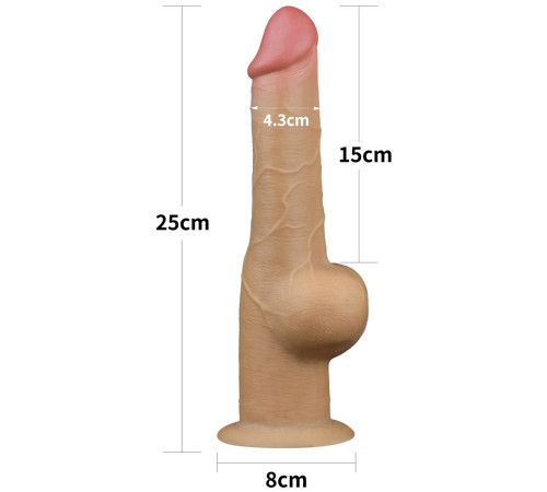 Двухслойный масажер Dual Layered Handle Cock 9.5