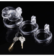 Пояс  для мужчин в форме рыбки Resin Chastity Device Clear