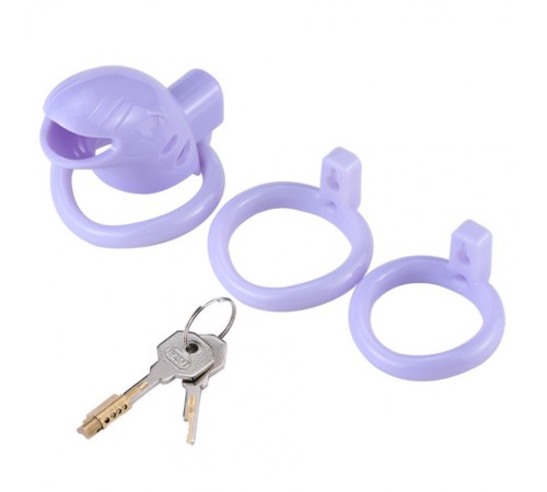 Пояс  для мужчин в форме рыбки Resin Chastity Device Lavender