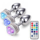 особиста пробка с пультом Led Rgb Remote Metal Anal Plug