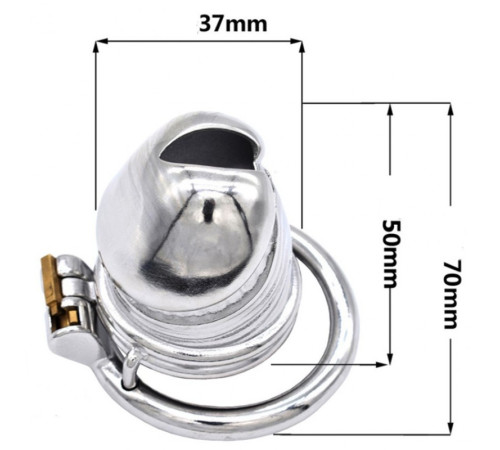 Stainless Steel Glans Shape Chastity Device