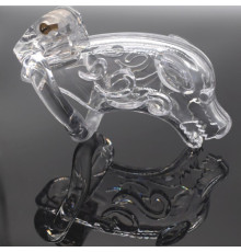 Resin Pig Head Shape Chastity Device Skin tone, clear