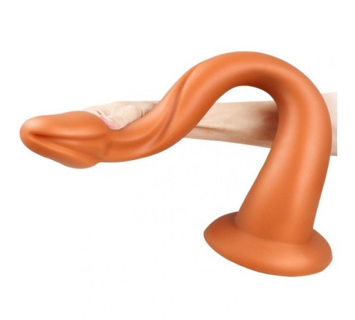 Фаллоимитатор гигант Golden Python Sucker Butt Plug XL