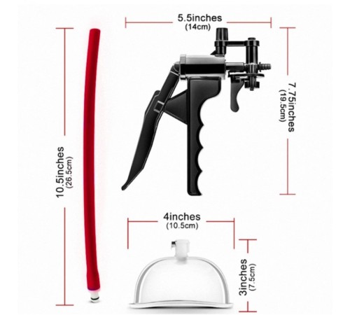 Аппарат для сосания киски с отрицательным давлением красный