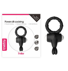 Силиконовое черное кольцо для стимуляции клитора Power Clit Silicone Cockring