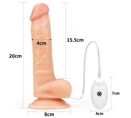 Женский страпон на ремешках Scrotum Vibrating Easy Strapon Set 7.5