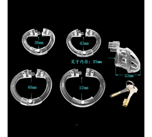 latest standard model chastity device clear ZA888-C