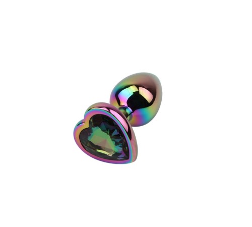 Задня пробка с сердечком Rainbow Heart Butt Plug