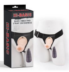 Телесный страпон с вибрацией Basic Vibrating