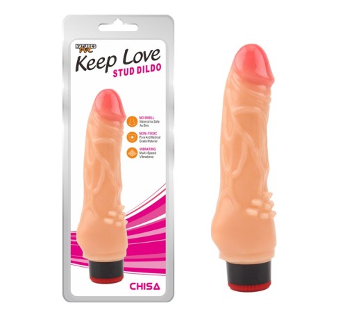 Классический вибратор с пупырышками для клитора Keep Love Stud Dildo