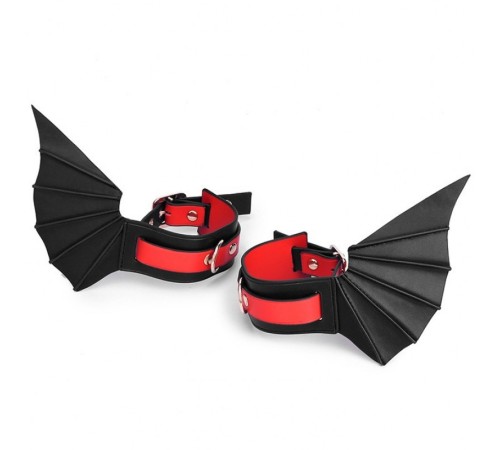 Demon wings PU leather Anklecuffs