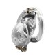 Male Chastity Cage Openable Ring Disassemble Flip Design -Clear