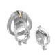 Male Chastity Cage Openable Ring Disassemble Flip Design -Clear