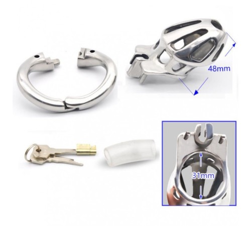 stainless steel latest standard model chastity device ZA888-STEEL