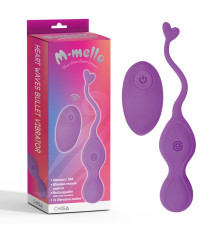 Фиолетовый Масажер с хвостиком Heart Waves Bullet Vibrator