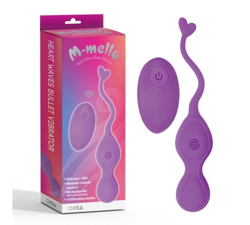 Фиолетовый Масажер с хвостиком Heart Waves Bullet Vibrator