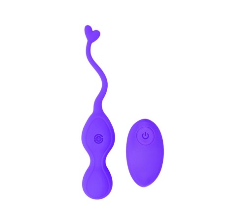 Фиолетовый Масажер с хвостиком Heart Waves Bullet Vibrator