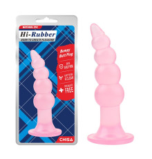 Розовый особистий стимулятор Hi Rubber Bumpy Butt Plug