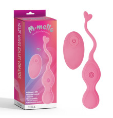 Розовый Масажер с пультом Heart Waves Bullet Vibrator