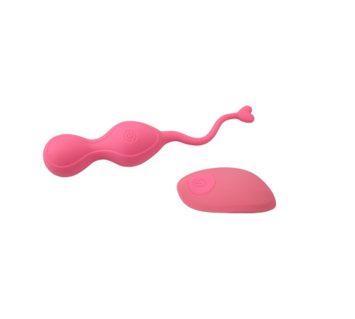 Розовый Масажер с пультом Heart Waves Bullet Vibrator