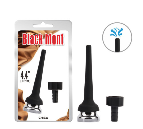 Коническая силиконовая насадка для клизмы Black Mont Tapered Silicone Enema Attachment