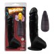 Черный вибратор на присоске с пультом Vibrating Dick 9.9