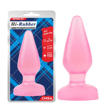 Розовая особиста пробка на присоске Hi Rubber Anal Stuffer Plug