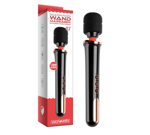 Сверхмощный массажер Heavy Duty Massager Wand Deluxe черный