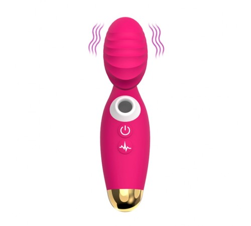 Розовый Масажер Dual Stimulation Sucking Vibrator