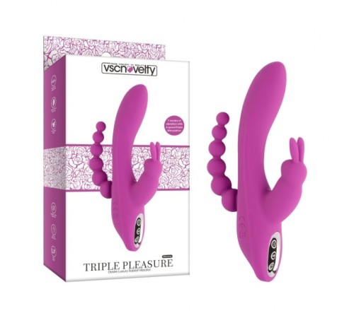 Масажер тройной Desire Luxury Rabbit Vibrator Triple Pleasure